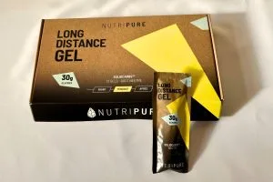 Valeurs nutritionnelles gel Nutripure 30 g glucides 53 mg sodium ratio glucose fructose 2:1